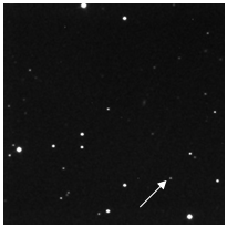 Discovery image of the asteroid 'Snowdonia'