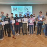 German school, students with their certificates
